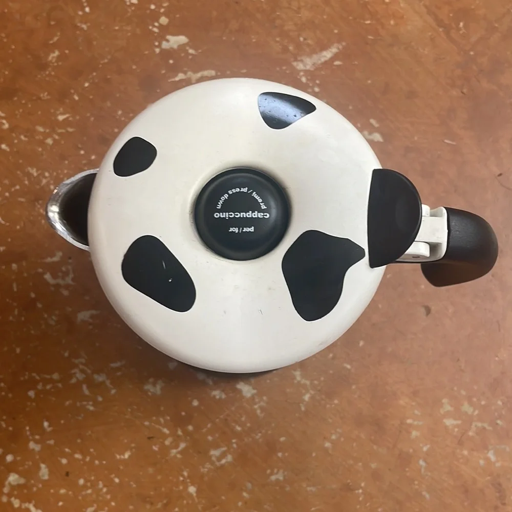 Bialetti Mukka Express Cow Print Stovetop Espresso Maker - White & Black - Picture 4 of 13